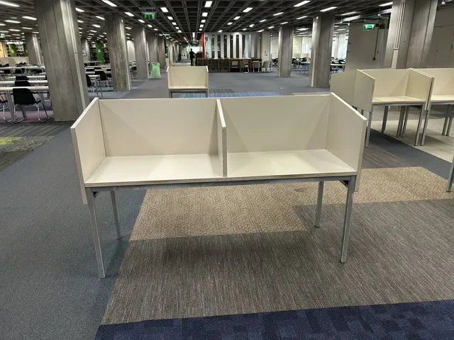 2-Seater Study Table with Dividers