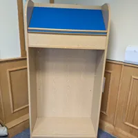 Information shelving/display, for leaflets etc