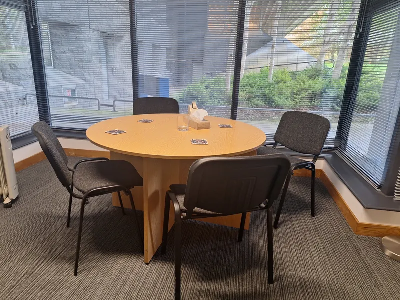Round meeting table (table only, not chairs)