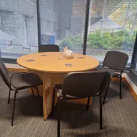 Round meeting table (table only, not chairs)