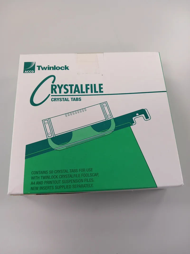 Crystal File Tabs - pk 50