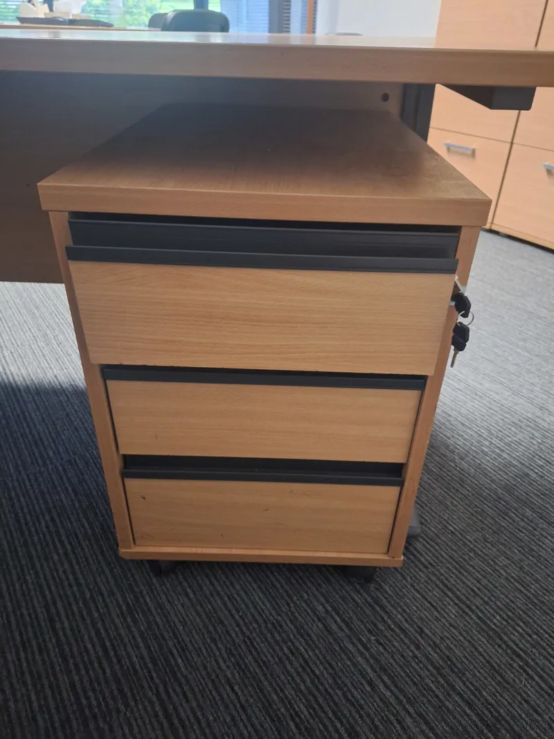 3 drawer under desk pedestal