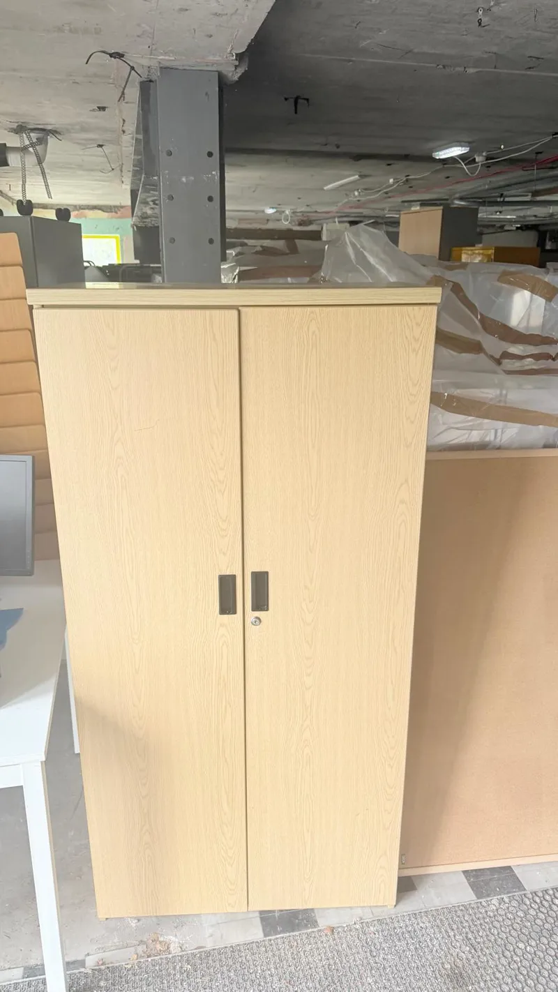 Storage cupboard 2-door, light oak