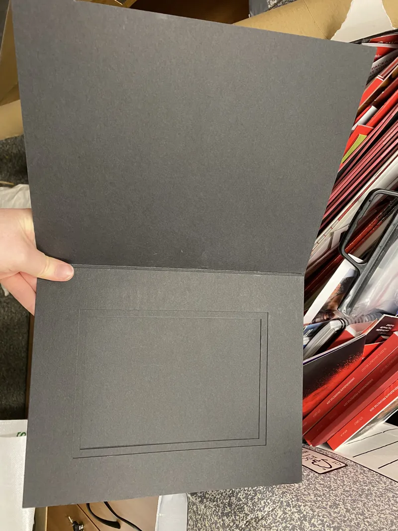 Grey Kraft Cardboard Folder with Window